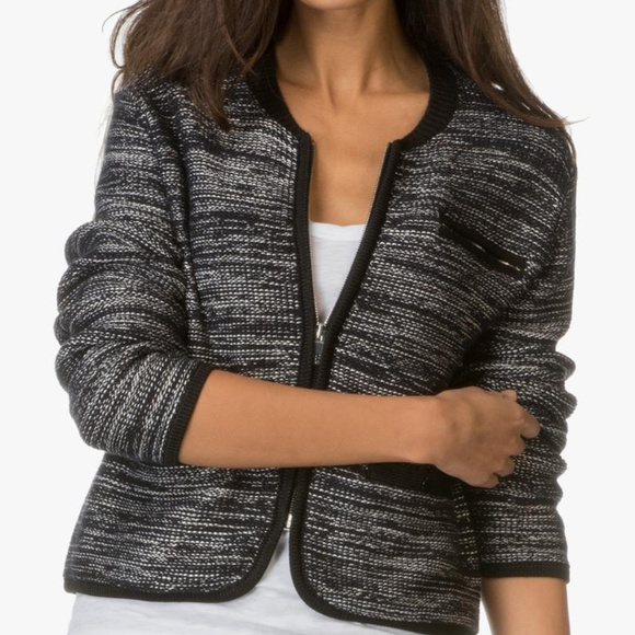 Rosalie Zip Black Sweater Jacket Rare 